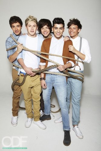 Louis, Niall, Liam, Zayn y Harry; One Direction. Blas, David, Dani, Alvaro y Carlos; Auryn.