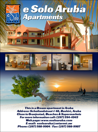 ESoloAruba's profile picture. apartments in Aruba
nine munites walk from eagle beach
very nice and comford