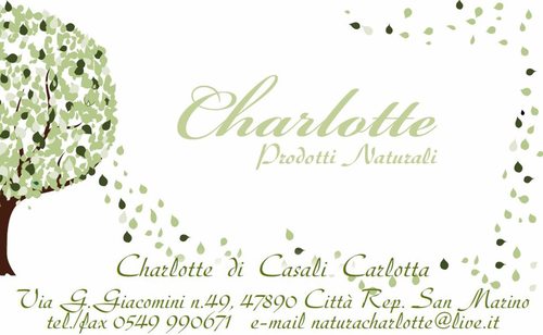 CharlotteNatura's profile picture. L'amore per la natura mi ha portato all'apertura di questo negozio di cosmetica, saponi, creme, profumi naturali.
Piccolo artigianato e bigiotteria.