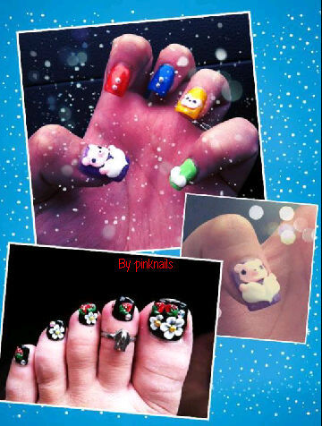 Service; Padi/mani. 3D N'art. Extension. Gelish. Custom made false nails   Appt:line-pinknails0809