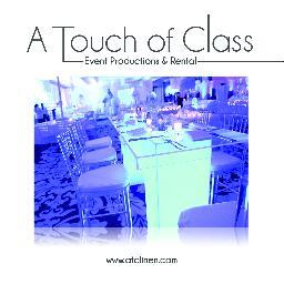 With over 20 years of experience in South Florida, A Touch of Class Event Productions & Rental offers the highest quality products and services.