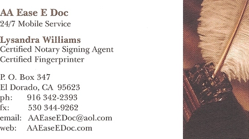 AAEaseEDoc's profile picture. 24/7 Mobile Service - Notary Public - Loan Signing Agent - Fingerprinting - Field Inspections