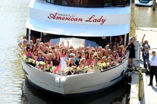 American Lady Yacht Cruises offer the enchantment behind weddings, graduations, etc. on the Mississippi River! Cruise with us. We have pontoons. #cruises