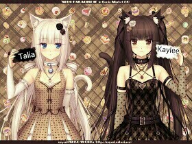Hey I'm Talia the one with white/pink hair I'm kinda shy but I love to flirt. Hey I'm Kaylee the one with black hair I'm funny and a trouble maker.