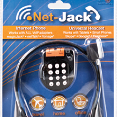 NetJackPhone's profile picture. The Net-Jack is small, lightweight, inexpensive, and easy to use portable VoIP Cloud phone and includes a stereo headset with volume control for hands-free use.