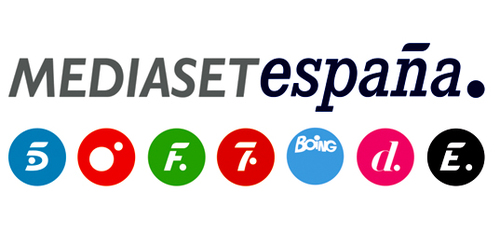 Mediaset España grupo de comunicacion como: Telecinco, Cuatro, La Siete, FDF, divinity, Nueve, Telecinco Cinema, 12 meses.
