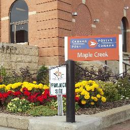 Working to make Maple Creek bloom for this year's national Communities in Bloom competition.