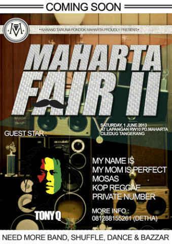 *01 - Juni - 2013* Band, Shuffle, Modern Dance, BMX Freestyle, Tarian Budaya, Bazzar. More Info: Mention or Direct Messages!!