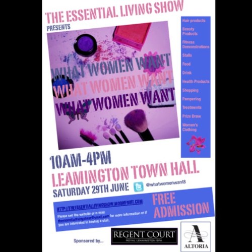 The Essential Living Show.....What Women Want.
All a women's needs under one roof. Shopping, health, beauty, fitness and pampering exhibitions.