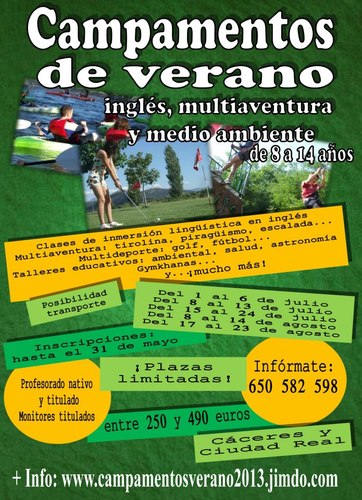 Campamentos de verano 2013: inglés, multideporte y medio ambiente. Los mejores campamentos están aquí http://t.co/9BGzTucWMd