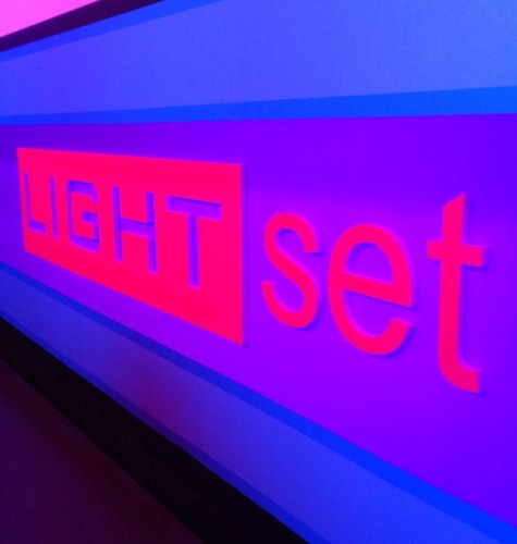 JOIN THE REVOLUTION - LIGHTset is a new & unique all in one fabric set solution, combining 3D printed images, clear crisp rear projection and creative lighting.