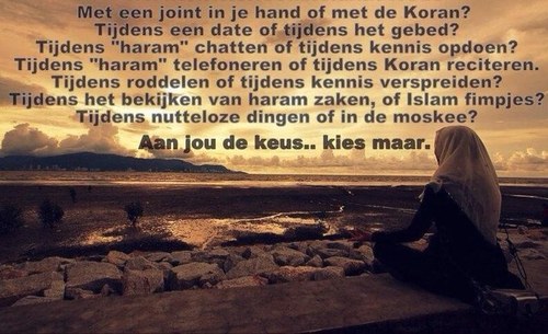 Realiseer je dat je elk moment tot Allah swt kan terugkeren. Dus overwin de shajtaan en verricht goede daden nu het nog kan!!