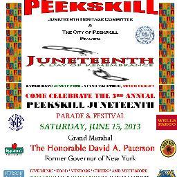 Peekskill Juneteenth Heritage Committee
Experience Juneteenth: 
#StandTogetherNeverForget
Juneteenth Parade & Celebration
Saturday, June 15, 2013