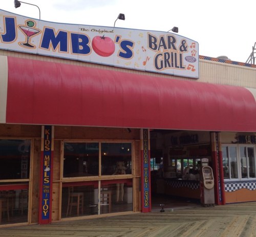 Jimbo’s Bar and Grill is located on the boardwalk in Seaside Heights, New Jersey. With thirst quenching specialty drinks, fresh food, and an ocean view.