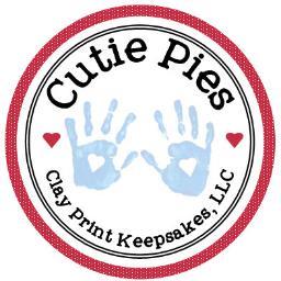 Cutie Pies Keepsakes create custom ceramic hand and foot print impressions of infants and children, as well as personalized ceramic gifts.