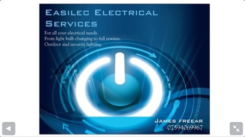 For all your electrical needs, from light bulb changes to complete rewires. Easilec offer a professional but friendly service at an affordable rate. Free quotes