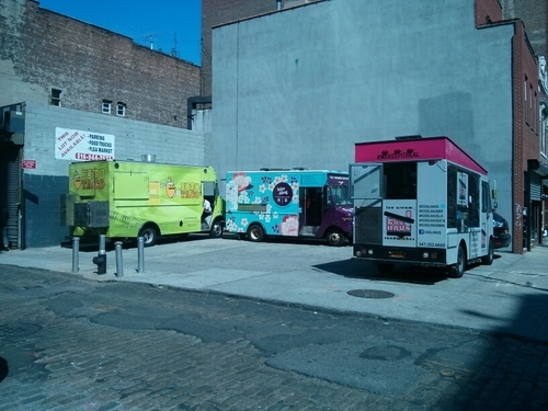 rotation of food trucks in dumbo. info@dumbolot.com