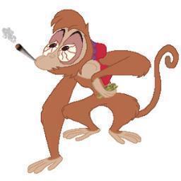 I'm Aladdins badass monkey Abu. I'm shhmoke weed for dayzzz.