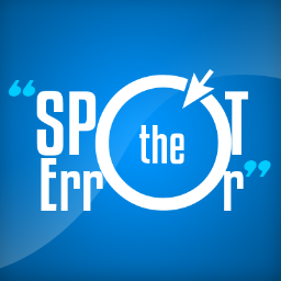 SpotTheError's profile picture. Find the grammatical errors, spelling mistakes, style inconsistencies and more. Retweet and reply with your responses. Follow for regular updates! #SpotTheError