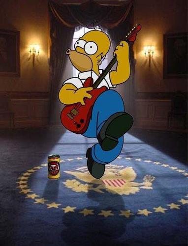 Ciao sono Homer nuovo Presidente di voi uomini di colore strano, umorismo spiccato e QI non calcolabile sono le mie peculiarità