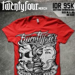 TwentyFourCloth's profile picture. make your merch @Twentyfourcloth, menerima pembuatan, t-shirt, hoodie, tanktop, raglan, sticker, dll,
more info :  081906717351 / 089607214851