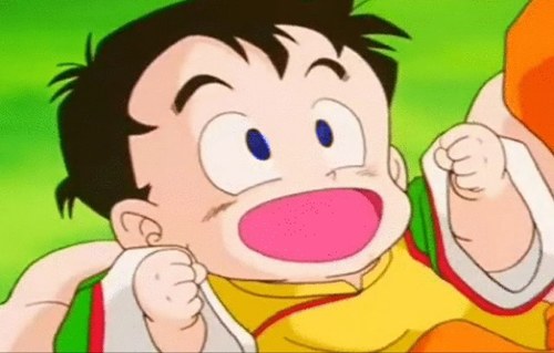 I'm the son of @Son_Gohan123 and @WarriorVidel01. @SuperiorPan is my older sister. I look just like my daddy but I have my mommy's eye color.