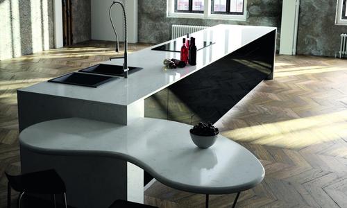 Arbeitsplatten aus den Materialien: Granit, Schiefer, Dekton, Silestone, Caesarstone, Santa Margherita, Laminam