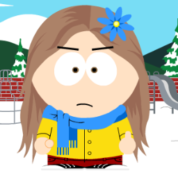 Hey. I'm Eliza. I have a little brother, Elvin Cartman and I have a cousin, Eric Cartman. They're big boned but Liane and my parents aren't. I hate sluts. .l.