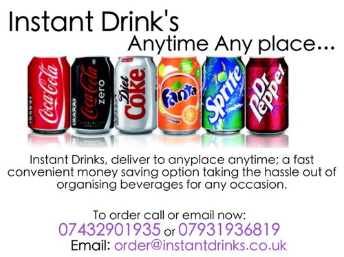 InstantDrinks's profile picture. Instant Drinks deliver to any place anytime! A fast, convenient, money saving option; taking the hassle out of organising beverages for any occasion.