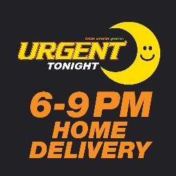 Urgent Tonight is the delivery service online shoppers have been waiting for, reliable, fast delivery when you are home between 6 and 9pm tweets by Catherine
