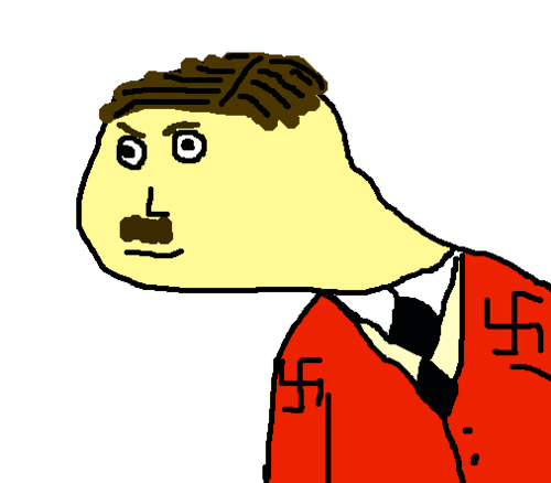 Adulf Hittlur Pls
I puwt da jues en da ovin
