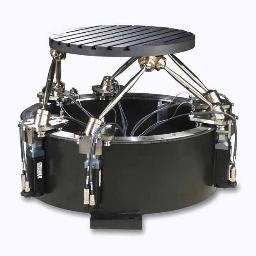 We build 6 degree of freedom robotic positioners called hexapods or Stewart Platforms.