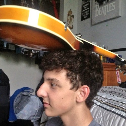 I put things on patricks head