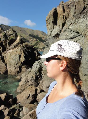 Geologie-Studentin am und im Meer =)