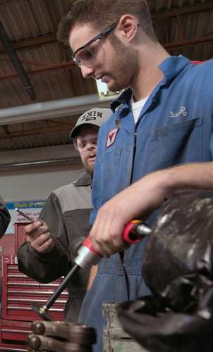 Loves cars and mechanics