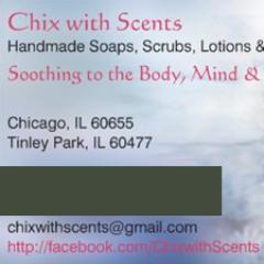 ChixwithScents's profile picture. Homemade Soaps, Scrubs & Lotions. Base Made w/ Goats Milk Glycerin Olive Oil Avocado & Cucumber Shea Butter Vitamin E natural additives, color & Fragrance Oils.