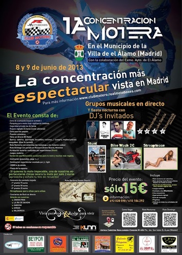 Primera Concentración motera en El Álamo. Si buscas diversión y te gusta el motor y la buena música el 8 y 9 de Junio tienes diversión asegurada.