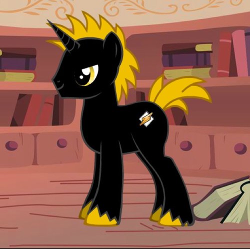 Just a Unicorn pony, specializing in the power that lightning bolts have. He converts the lightning into magical energy.