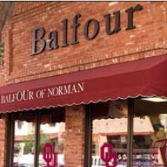 Balfour is a University of Oklahoma spirit store located on the historic Campus Corner.