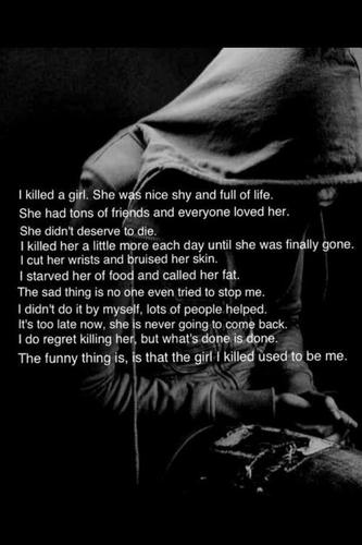14|self harm|social anxiety|low self-esteem|ED|OCD|bisexual and judged|stay strong even though im not.