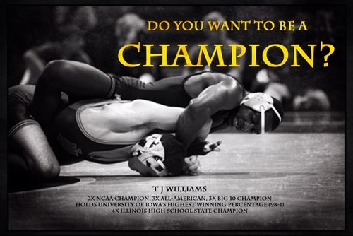 2x NCAA Champ, 3x Big Ten Champ, 3x All-American & Best Career Record Holder 4 The Hawkeyes. T4L/TJT & SMSB