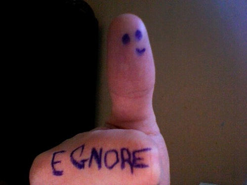 Egnorethethumb's profile picture. I'm a thumb. I'd say I'm a pretty positive guy when I'm not hitch-hiking.