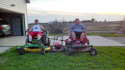 You  supply the grass and we'll cut it  for business call 605-228-4812