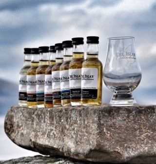 The Islay collection is a bespoke gift set which includes eight miniature single malt whiskies from all of Islay's working distilleries and a glencairn glass.