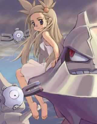 I'm Jasmine, a Gym Leader. I use the...clang! Steel type! ...Do you know about the Steel type? They are very hard, cold, sharp, and really strong!