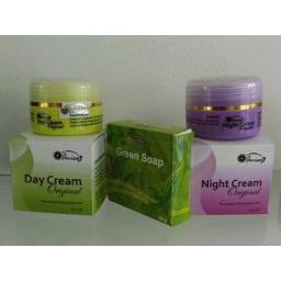 jual kosmetik paket anisa terdiri dari cream siang, cream malam, dan sabun Rp 145.000