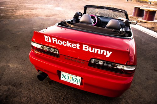 Rocket Bunny 240sx vert; S14 Notchback SR20DET being built by VEX Performance.