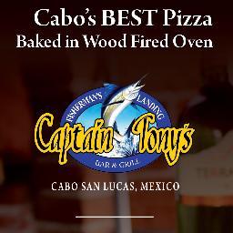 Captain Tony’s Bar & Fishermans Landing es el lugar de las mejores pizzas de leña en Los Cabos. Tel 6241436797- captaintonys@piscesgroupcabo.com