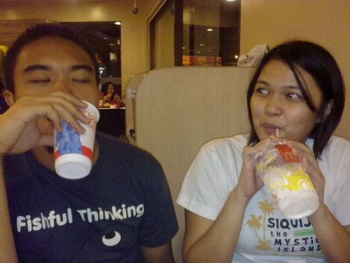 katty and mon. professional eaters.