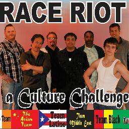 raceriotcontest's profile picture. a group of racially diverse middle aged bigoted friends who are egged on by a kid to compete in a variety of challenges and contests